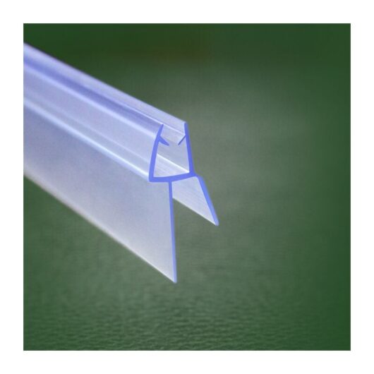 Bathroom Bath Shower Screen Door Seal Strip for 8mm Glass Thickness 18mm Seals Gap (Type 2) - SKY