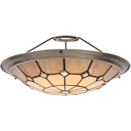 Tiffany by Tiff Light Shade Easy Fit UpLight Lampshade - Satin Nickel Litecraft