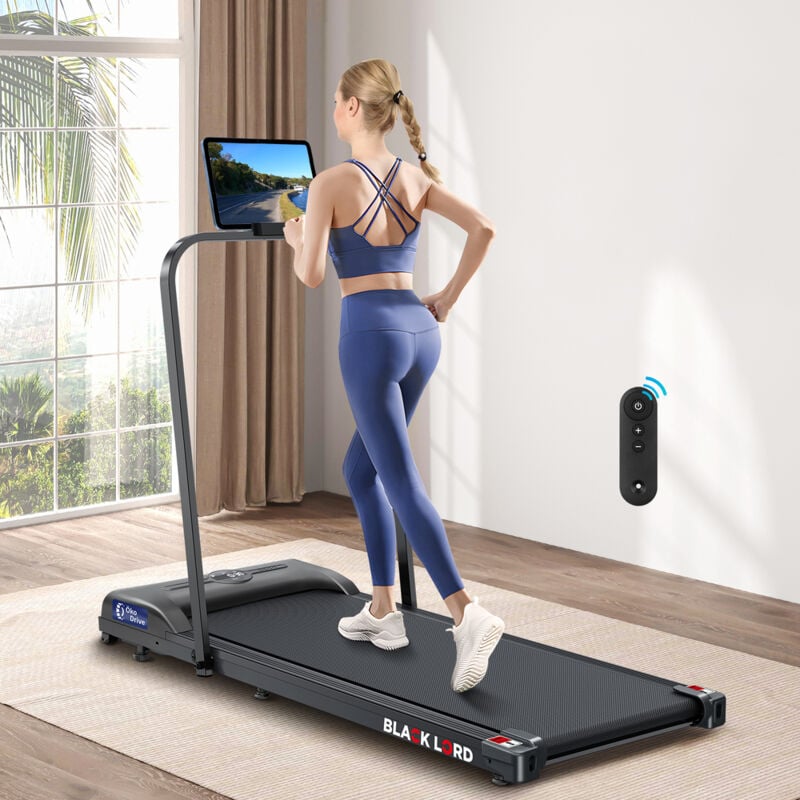 Treadmill Electric Walking Pad Home Office Gym Fitness Foldable - Black - Black Lord