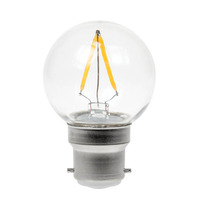 2W Dimmable LED Filament Golf Ball Lamp 2700K - Bayonet