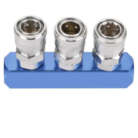 12 mm straight pneumatic hose connector, PT1/4 inch quick air hose fitting (3-way)