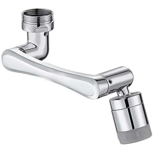 1440° Swivel Faucet Aerator, Rotatable Faucet Attachment Aerator with 2 Spray Functions, Multifunctional Rotatable Kitchen Faucet Fits 20mm, 22mm,