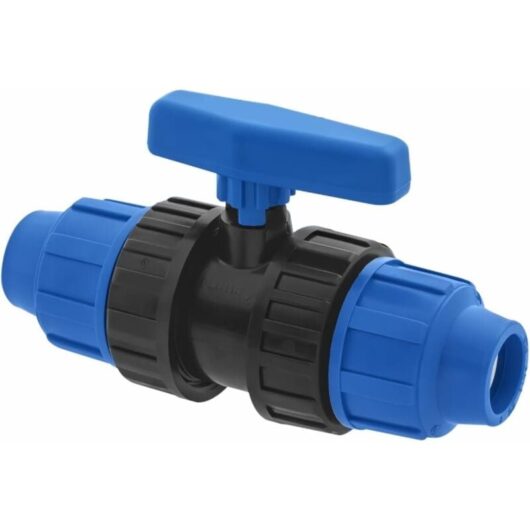 Ccykxa - Ball Valve for 20mm Water Pipe Fittings - 20mm PN10 Compression Valve - Ball Valve Compatible with PE80 and PE100 Polyethylene Pipes - 1pc