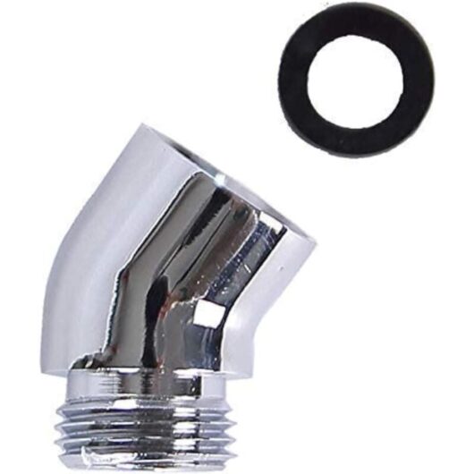 Csparkv - 2 Piece Angled Shower Head Fitting 1/2' ig 1/2' Ag Thread and 50° Tilt (Winkel01)