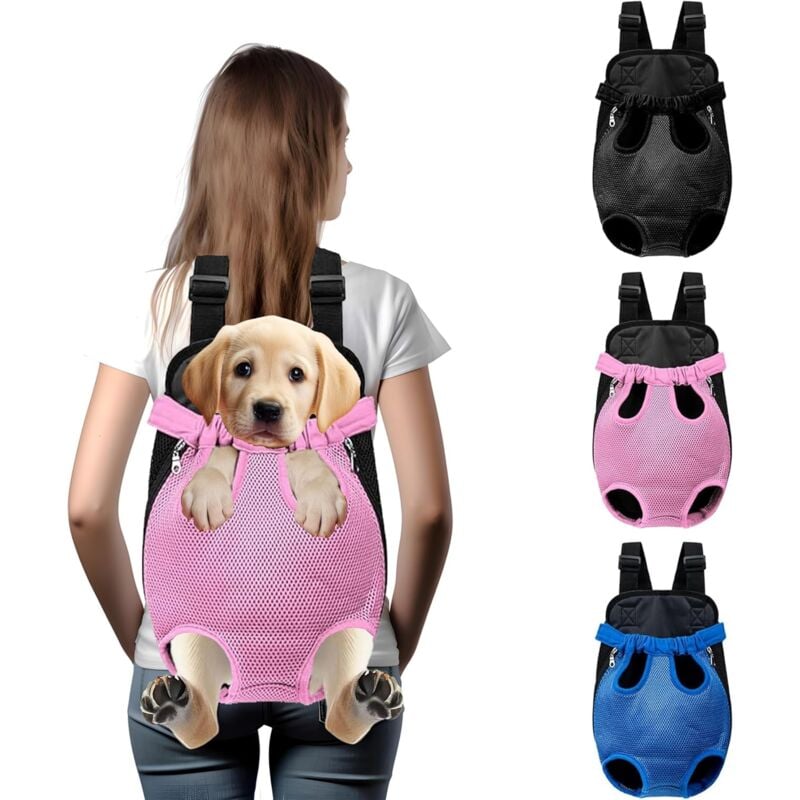 Hands-Free Pet Carrier Backpack for Dogs and Cats - Comfortable Adjustable Legs Carrier - Easy-Fit Design - Perfect for Traveling, Hiking and Camping