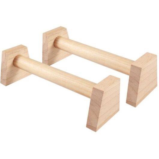 Holdfiturn 2PCS Calisthenics Wood Parallettes, Fitness Push up Bars, Sturdy Gymnastics Mini Parallettes, Calisthenics Equipment for Handstands, Yoga