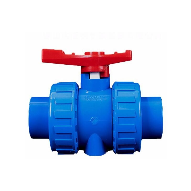 Memkey - pvc ball valve, 2-way solvent weld (glue) and bsp (thread) for water supply pipe fitting, DN15 (20 mm)