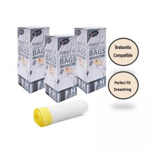 Perfect Fit White Peddle Bin Liners Size H 50-60 Litre Pack 10s