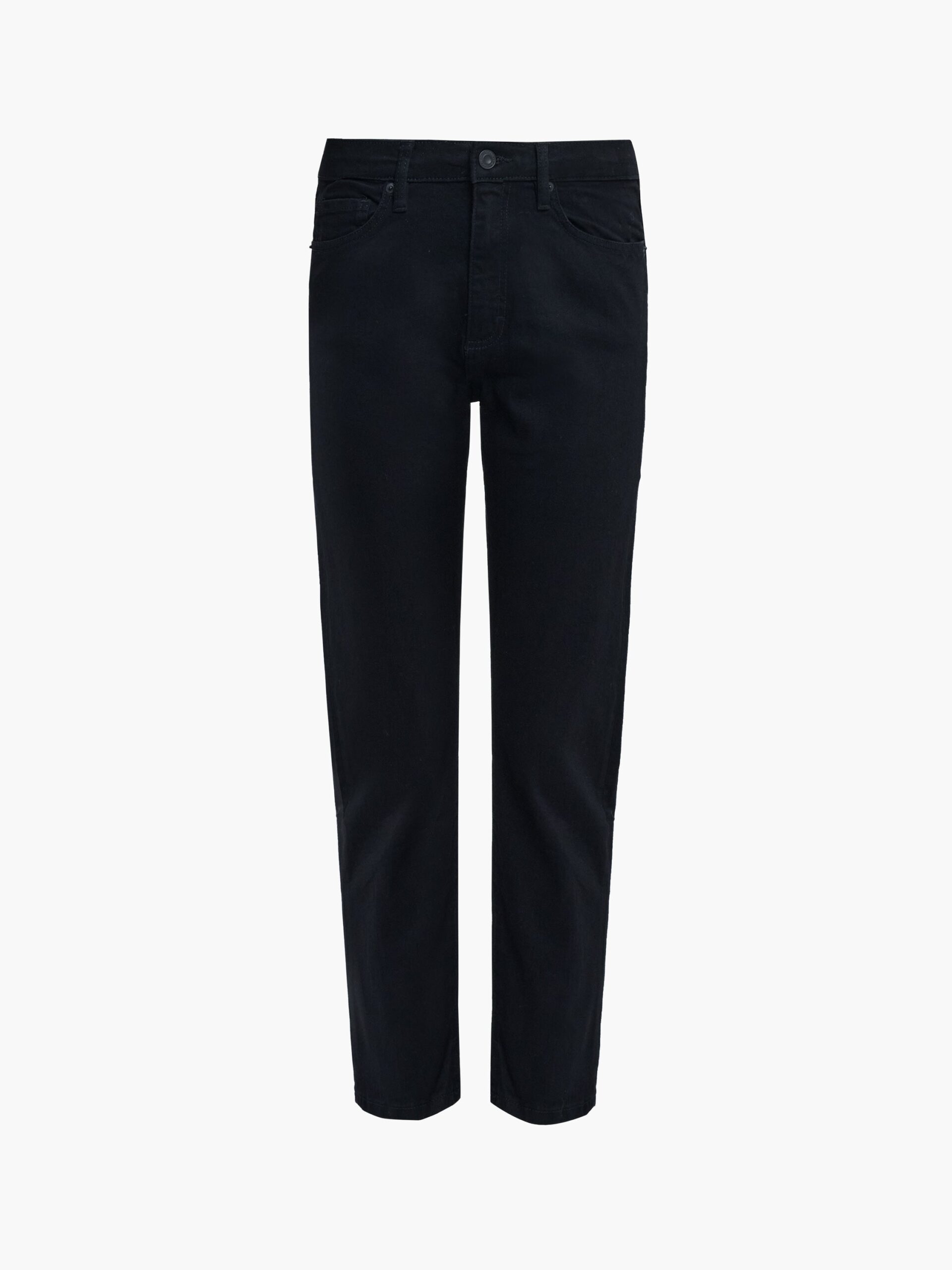 Stretch Denim Cigarette Fit Ankle Length Jeans 28 Inch Denim Black