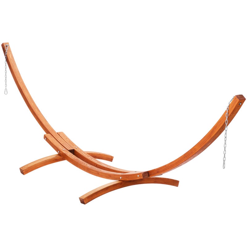 VEVOR Wooden Hammock Stand, 475 lbs Capacity Universal 2 Person Hammock Frame Fits 9-13 ft Hammocks, Larch Wood Arc Adjustable Stand for Hammock with