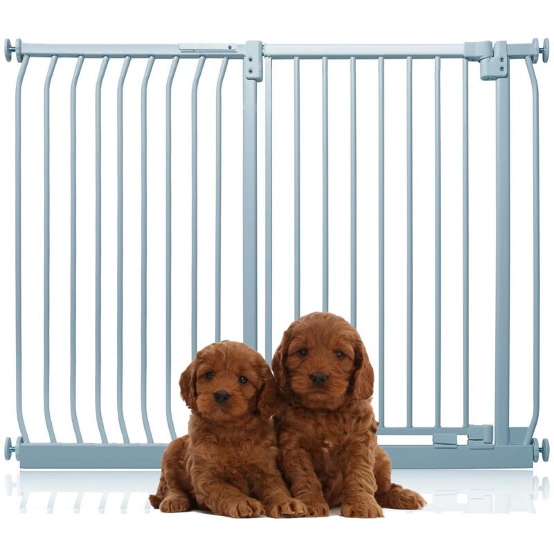 Bettacare - Extra Tall Elite Dog Gate, 134cm - 143cm, Matt Grey, Extra Tall 96.8cm in Height, Pressure Fit Pet Gate