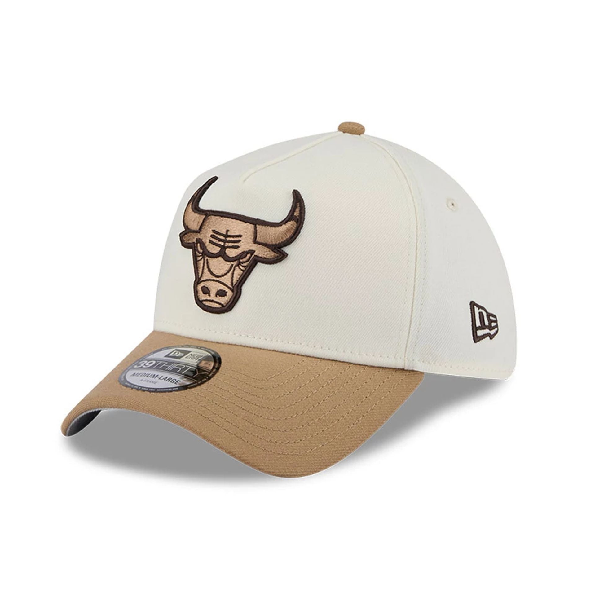 Chicago Bulls NBA Sandy Bay White 39THIRTY A-Frame Stretch Fit Cap New Era Cap adult unisex