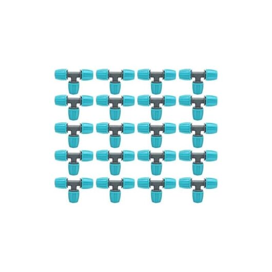 Csparkv - 20pcs Barbed Tee Fittings, 16mm Barbed Hose Connectors Drip Irrigation Fittings Tubing Tee Connectors 3 Way Adapter Water Pipe Joints