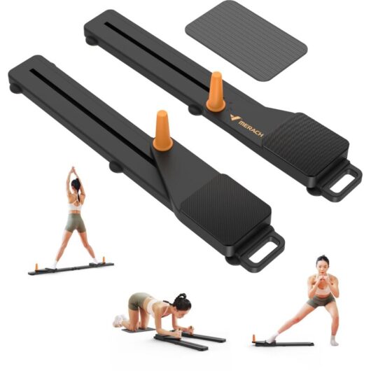 MERACH Pilates & Core Workout Board, Portable Ab Exercise Bench, Multifunctional Fitness Board for Pilates, Sit-Ups and Balance Training, 150 KG