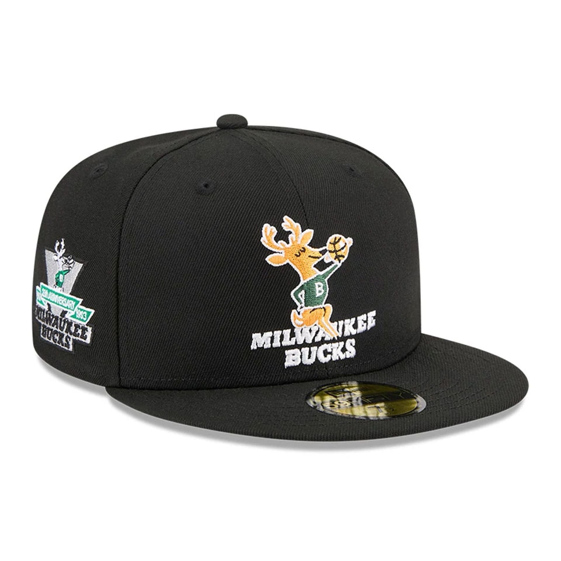 Milwaukee Bucks NBA Hardwood Classic Black 59FIFTY Fitted Cap New Era Cap adult unisex