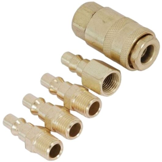 Neilsen - 5pc Euro Air Line Hose Fittings Compressor Connector Coupling 1/4' bsp
