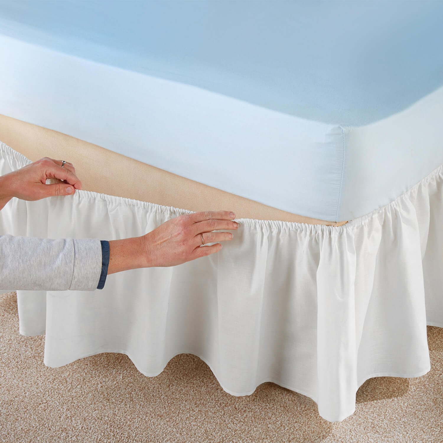 Pack Of 2 White Easy-Fit Valances