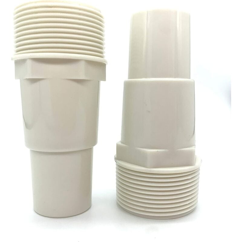 Pool filter pump hose adapter 1 1/4"-1 1/2" thread 1.5" PVC fitting connector 417-6060 (pack of 2)