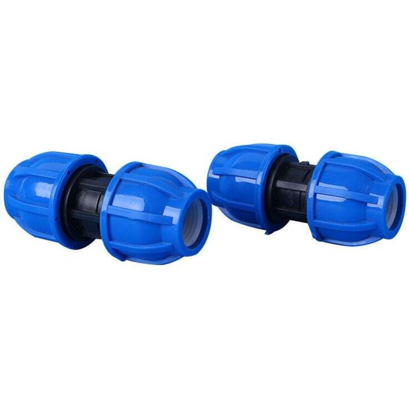 2Pcs PE Straight Plastic Connector 32mm to 32mm Water Pipe Adapter Straight Fitting Water Pipe Tube Fittings