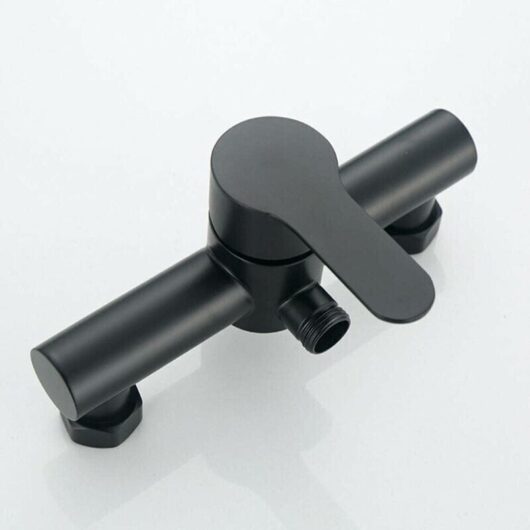 Black Stainless Steel Bathtub Shower Faucet, Bathtub Shower Fitting, Shower Head, Wall Mounted Mixer Tap.