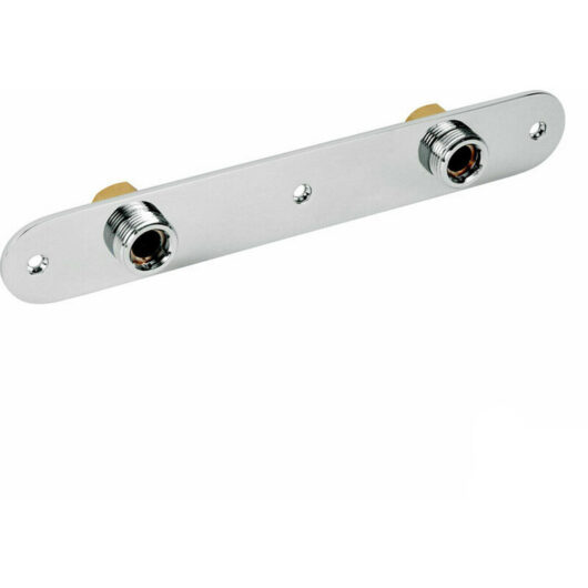 Gravahaus - exposed shower mounting bracket mixer bar valve fixing fitting wall plate kit ae