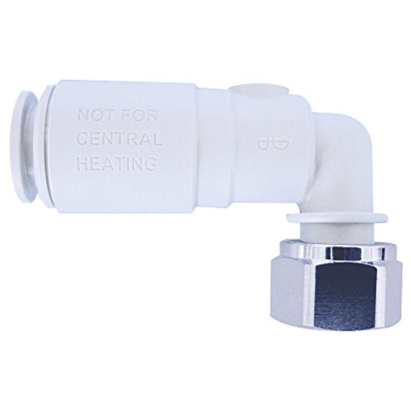 John Guest Speedfit White Plastic Angle Service Valve 15mm X 1/2" (Pack Of 5)