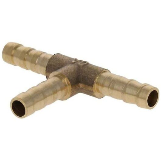 6mm 3-Way Brass Hose Fittings Pack for Air, Water, Fuel and Gas