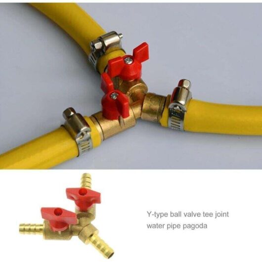 8mm Brass Y-Type 3-Way Hose Fitting Pipe Joint Connector Adapter Compatible for Air, Water, and Gas