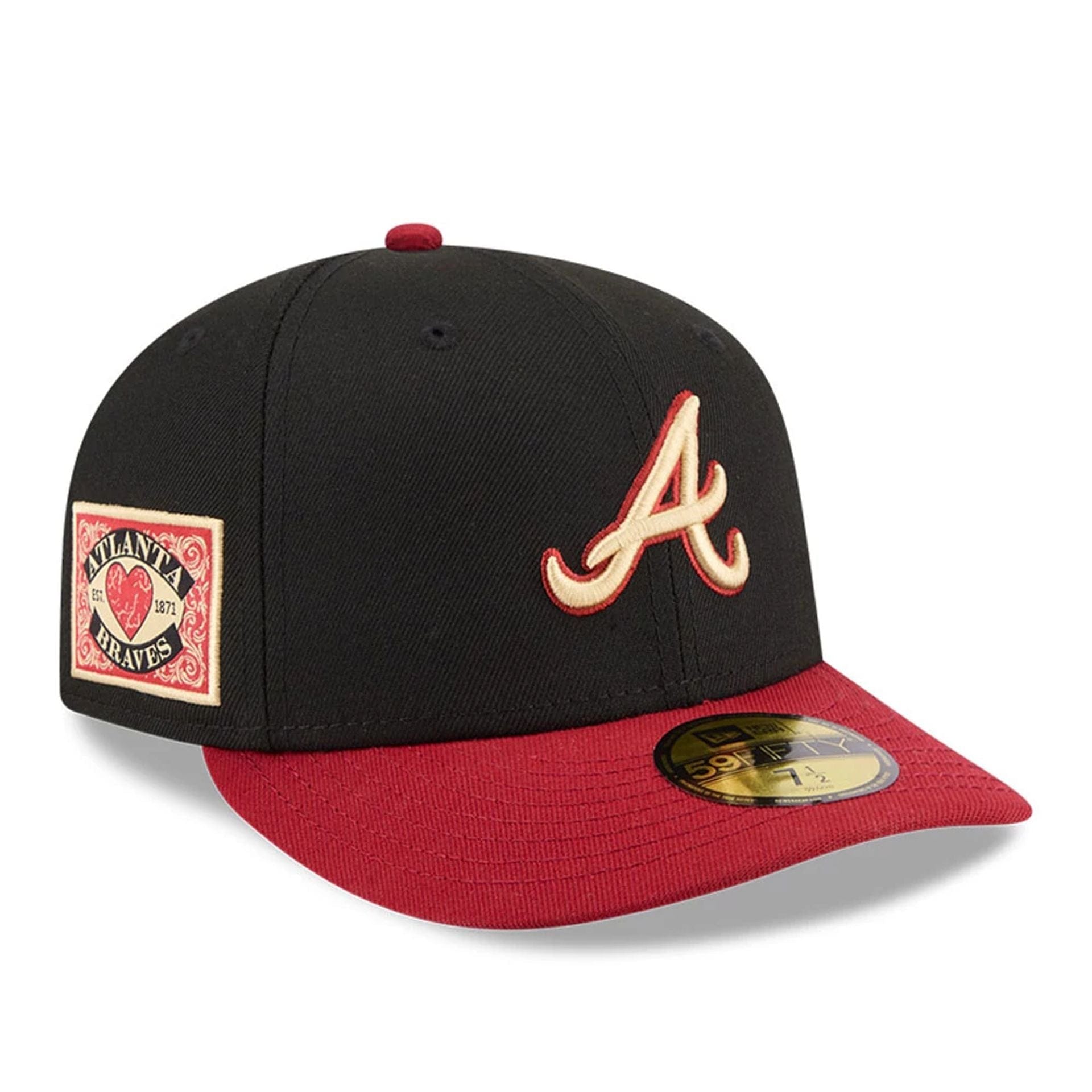 Atlanta Braves MLB Team Cards Black 59FIFTY Fitted Cap New Era Cap adult unisex
