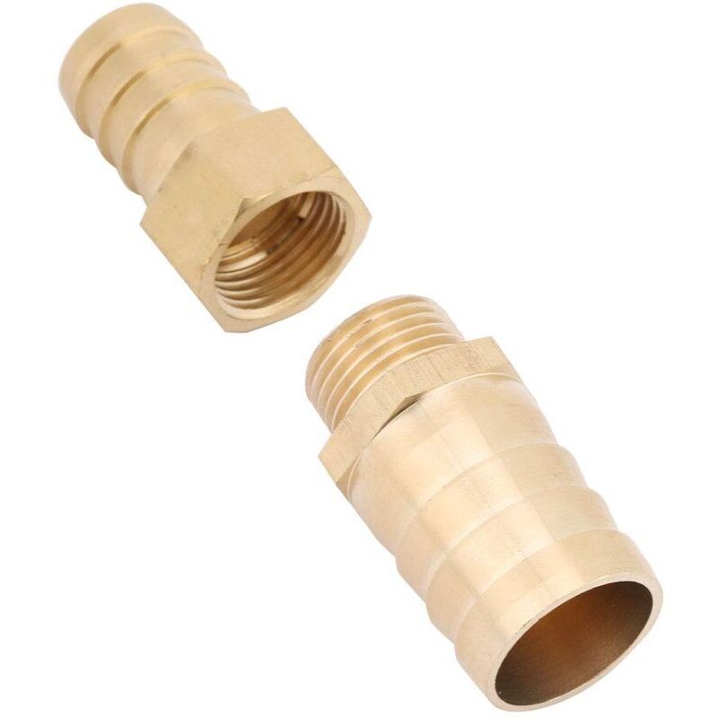 Barb Reducer Fitting Reducer Splicer Brass Barb Reducer Tube Splicer Joiner Pipe Fitting Connector Adapter (19-25mm) (19-25mm)