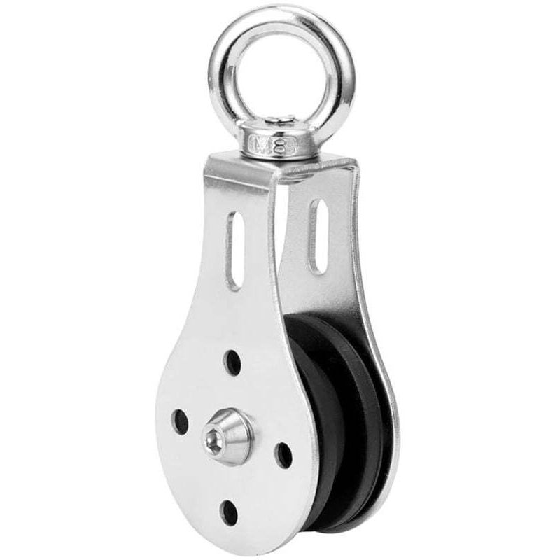 Block Pulley, 360° Rotating Traction Wheel, Stainless Steel Block Pulley, 300 kg Load Capacity, Fitness Accessories