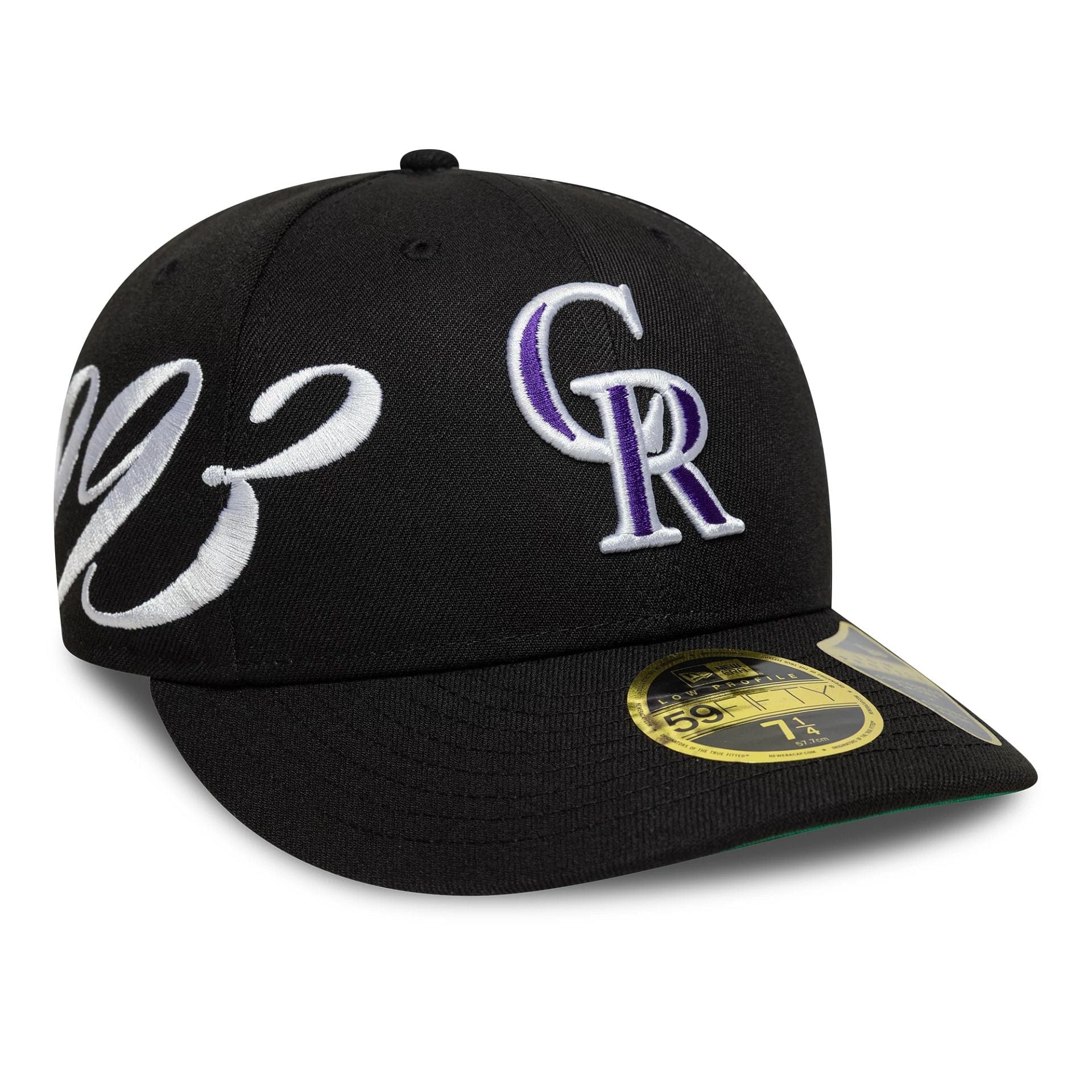 Colorado Rockies MLB Est Script Black Low Profile 59FIFTY Fitted Cap New Era Cap adult unisex