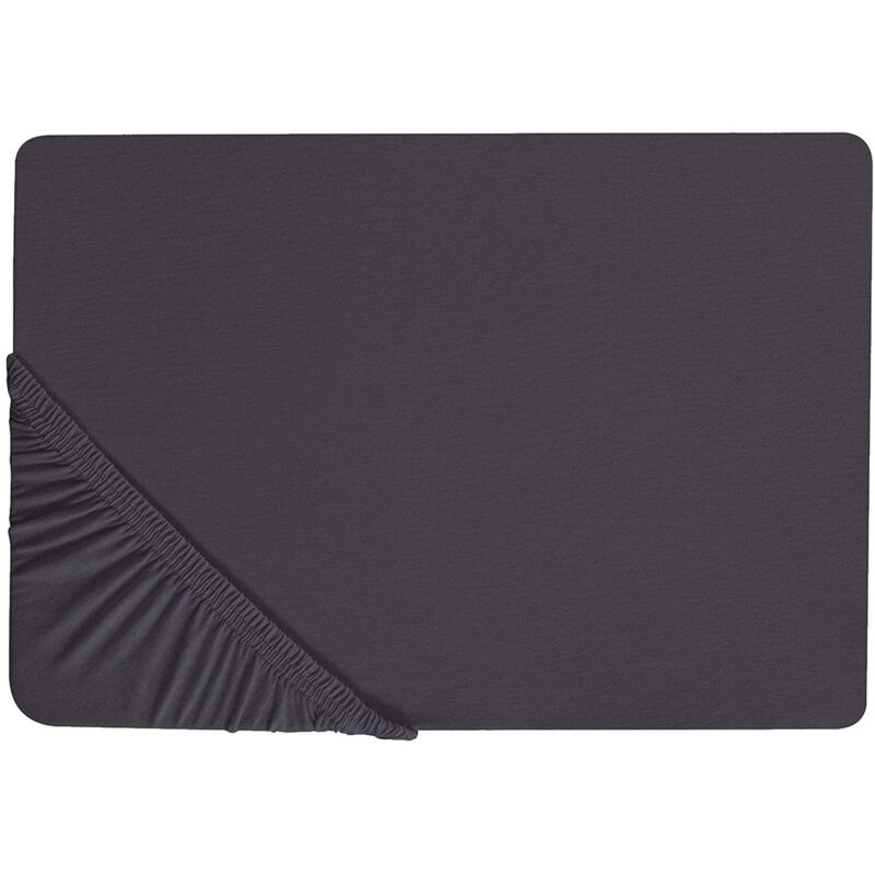 Fitted Sheet HOFUF Cotton 140 x 200 cm Black