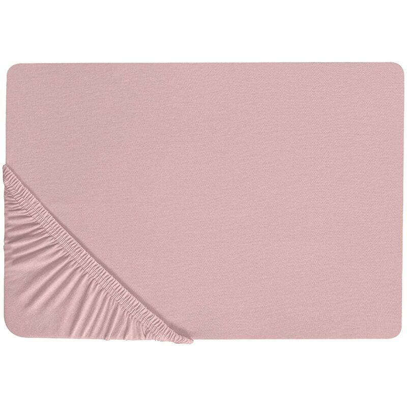 Fitted Sheet HOFUF Cotton 180 x 200 cm Pink