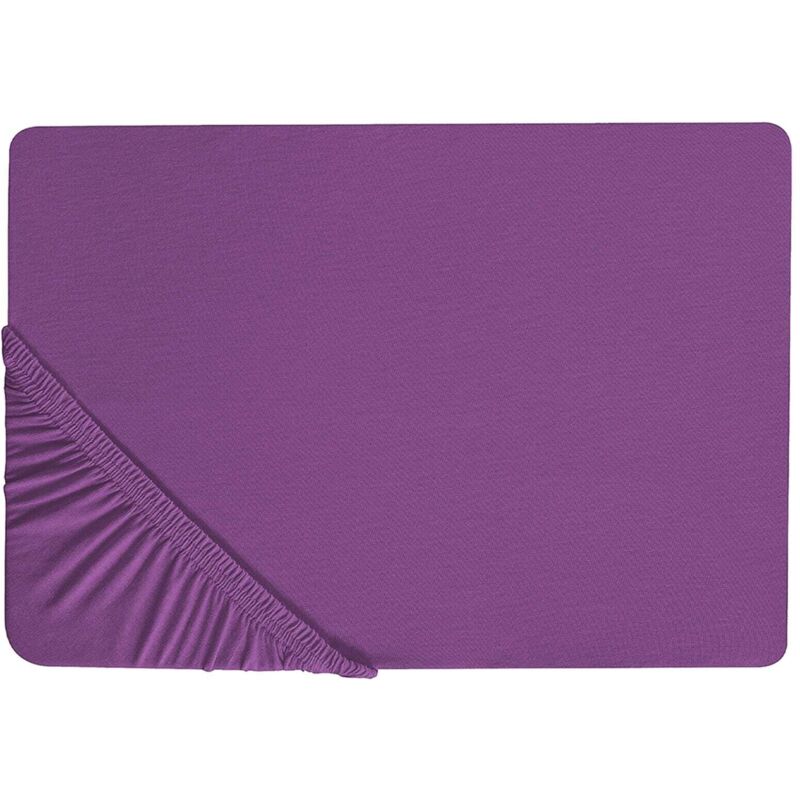 Fitted Sheet JANBU Cotton 140 x 200 cm Purple