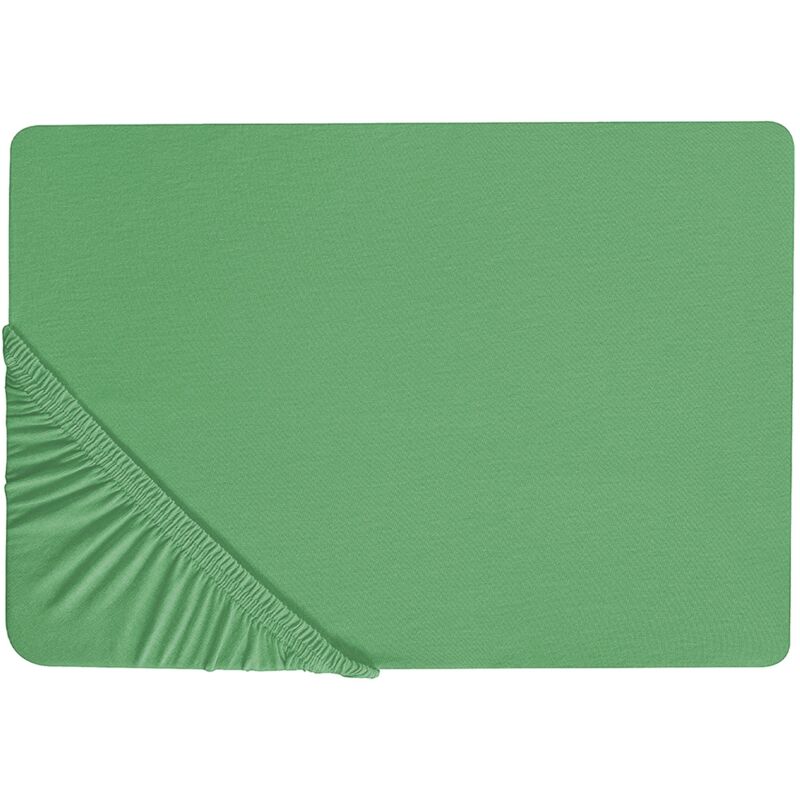 Fitted Sheet JANBU Cotton 160 x 200 cm Green