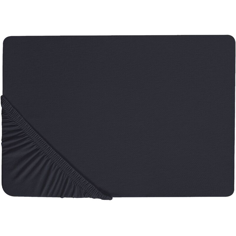Fitted Sheet JANBU Cotton 200 x 200 cm Black