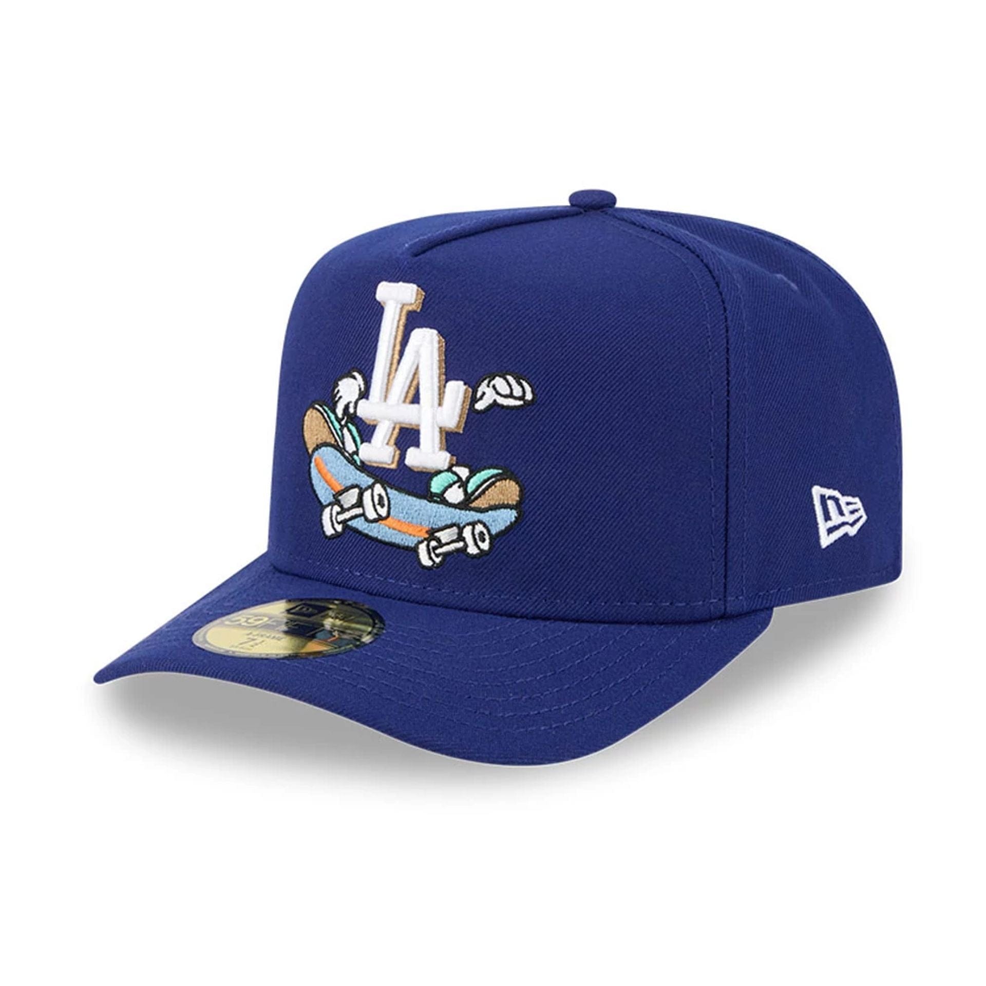 LA Dodgers MLB Cartoon Dark Blue 59FIFTY A-Frame Fitted Cap New Era Cap adult unisex