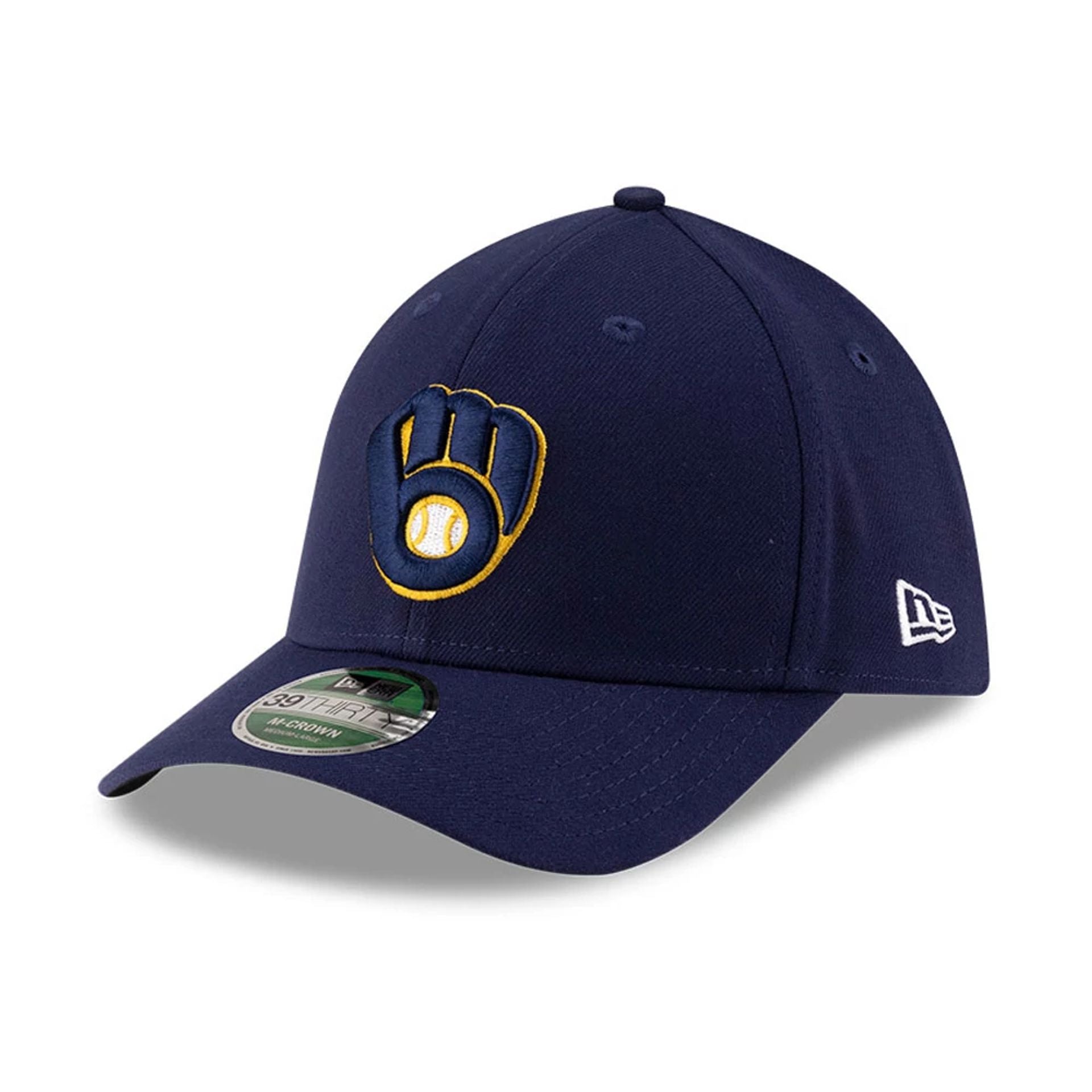 Milwaukee Brewers MLB Player Replica Navy 39THIRTY M-Crown Stretch Fit Cap New Era Cap adult unisex