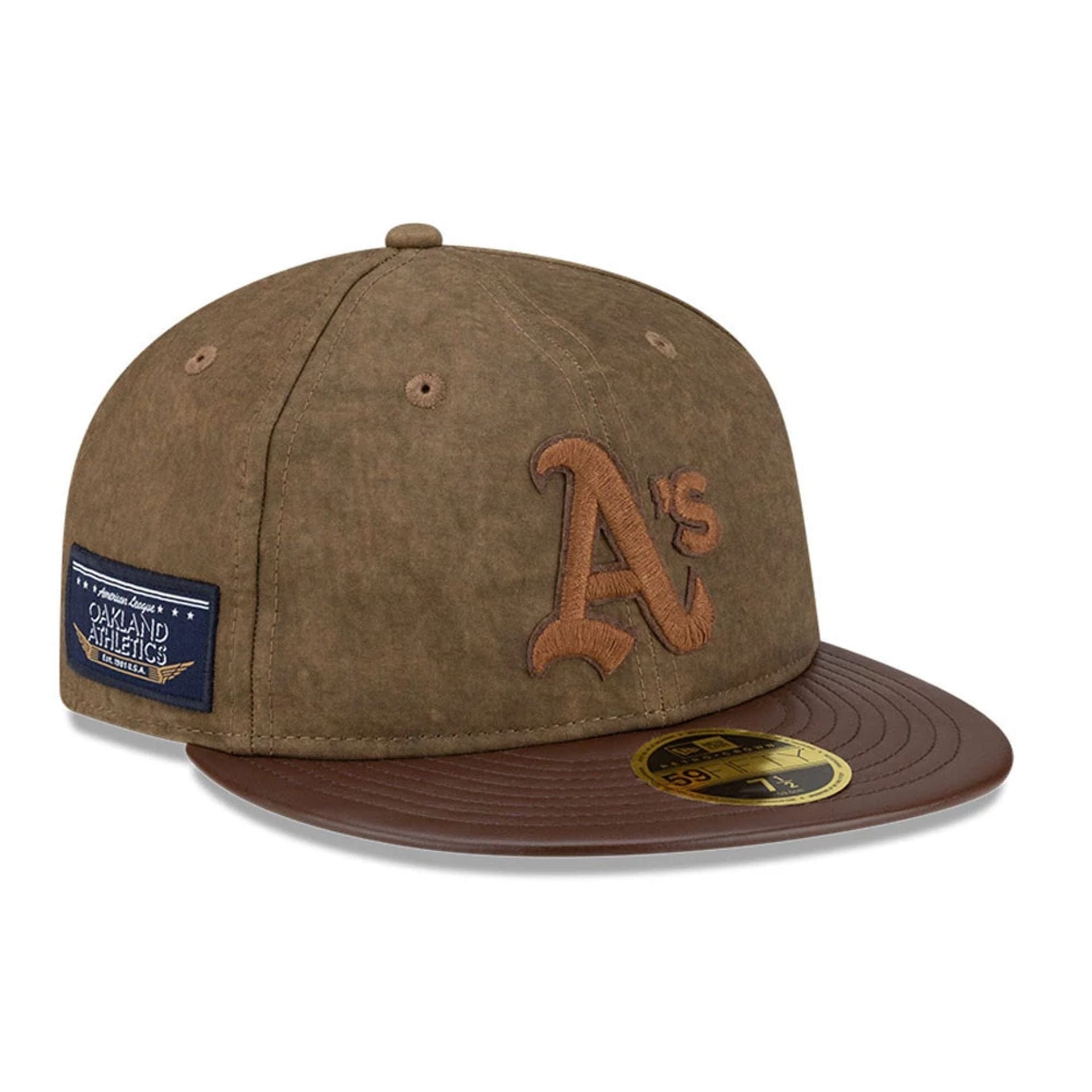 Oakland Athletics MLB Open Brown Retro Crown 59FIFTY Fitted Cap New Era Cap adult unisex