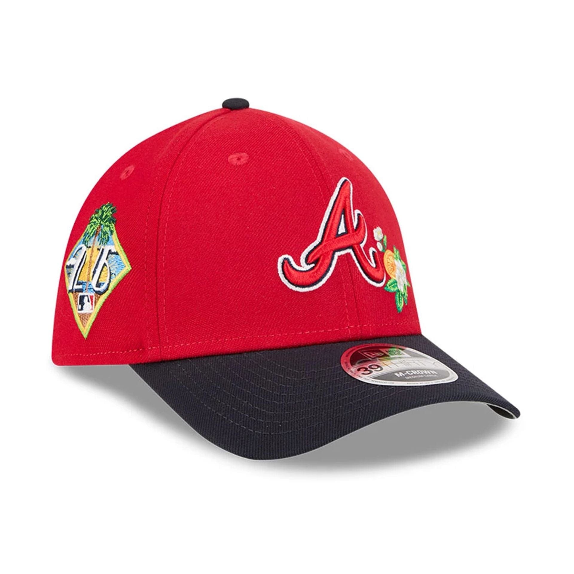 Atlanta Braves MLB Spring Training 2026 Red 39THIRTY M-Crown Stretch Fit Cap New Era Cap adult unisex