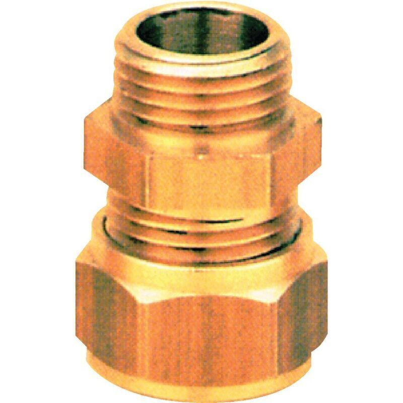 Brass/Copper Straight Double Cone Fitting M 20x27-22