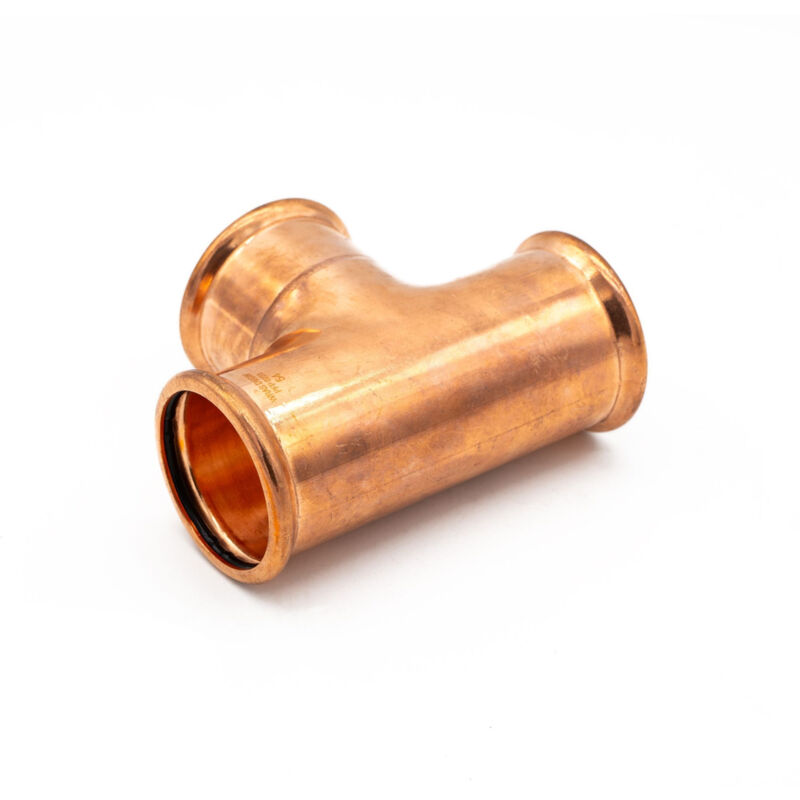 Copper Press Fit Equal Tee 54mm - WRAS & DVGW Approved