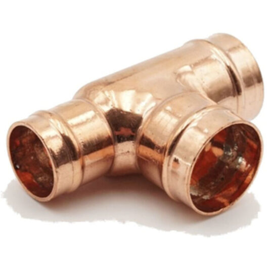 Copper Solder Ring Reduced Tee 28x22x28mm - Pack of 10