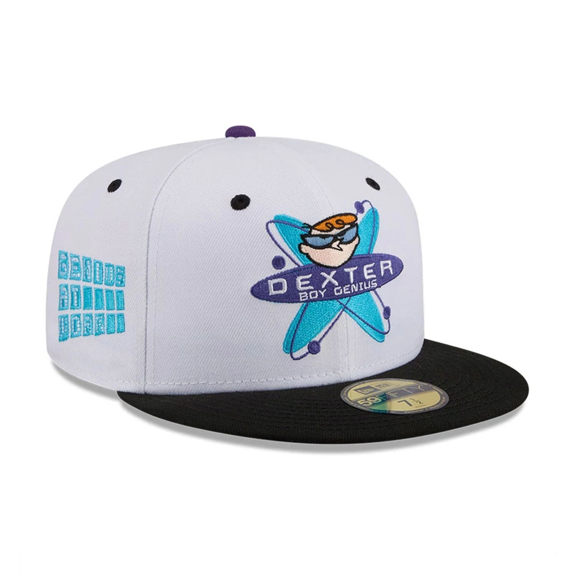 Dexter's Laboratory Genius At Work White 59FIFTY Fitted Cap New Era Cap adult unisex