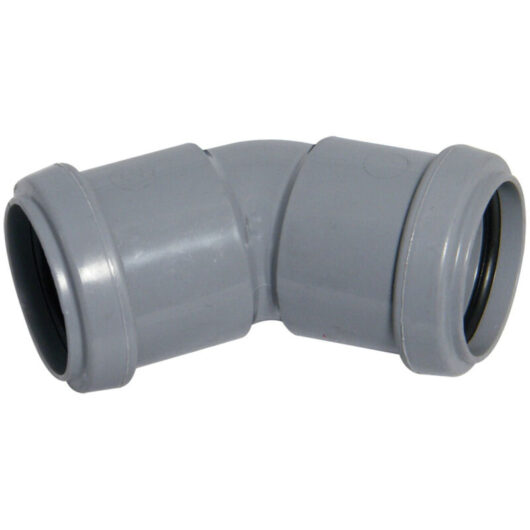 FloPlast 135' Obtuse Bend 50mm Waste Pipe Connector - Grey