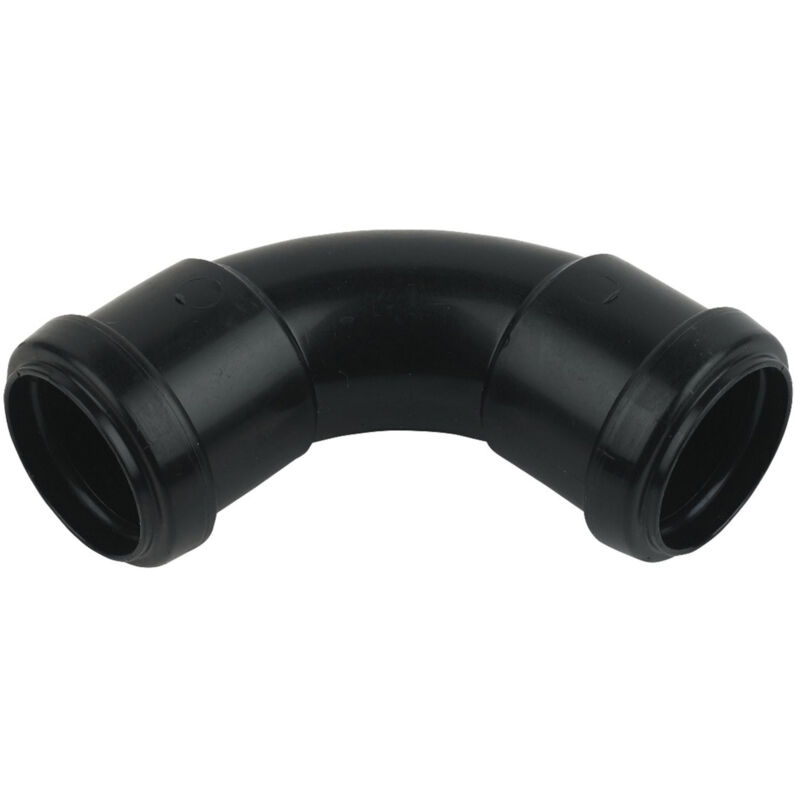 FloPlast 32mm Black Push Fit Waste 92.5 Degree Bend