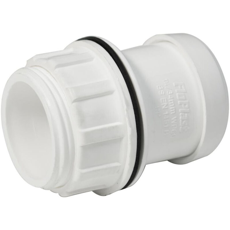 FloPlast 32mm Push Fit Waste Tank Connector - White
