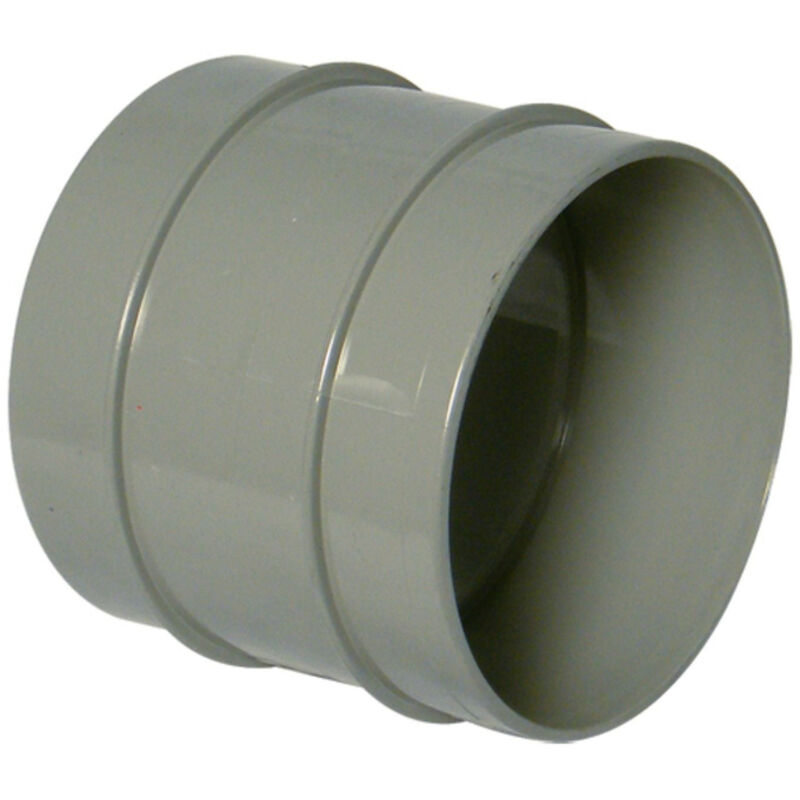 FloPlast Grey Solvent Weld Soil Double Socket Fitting