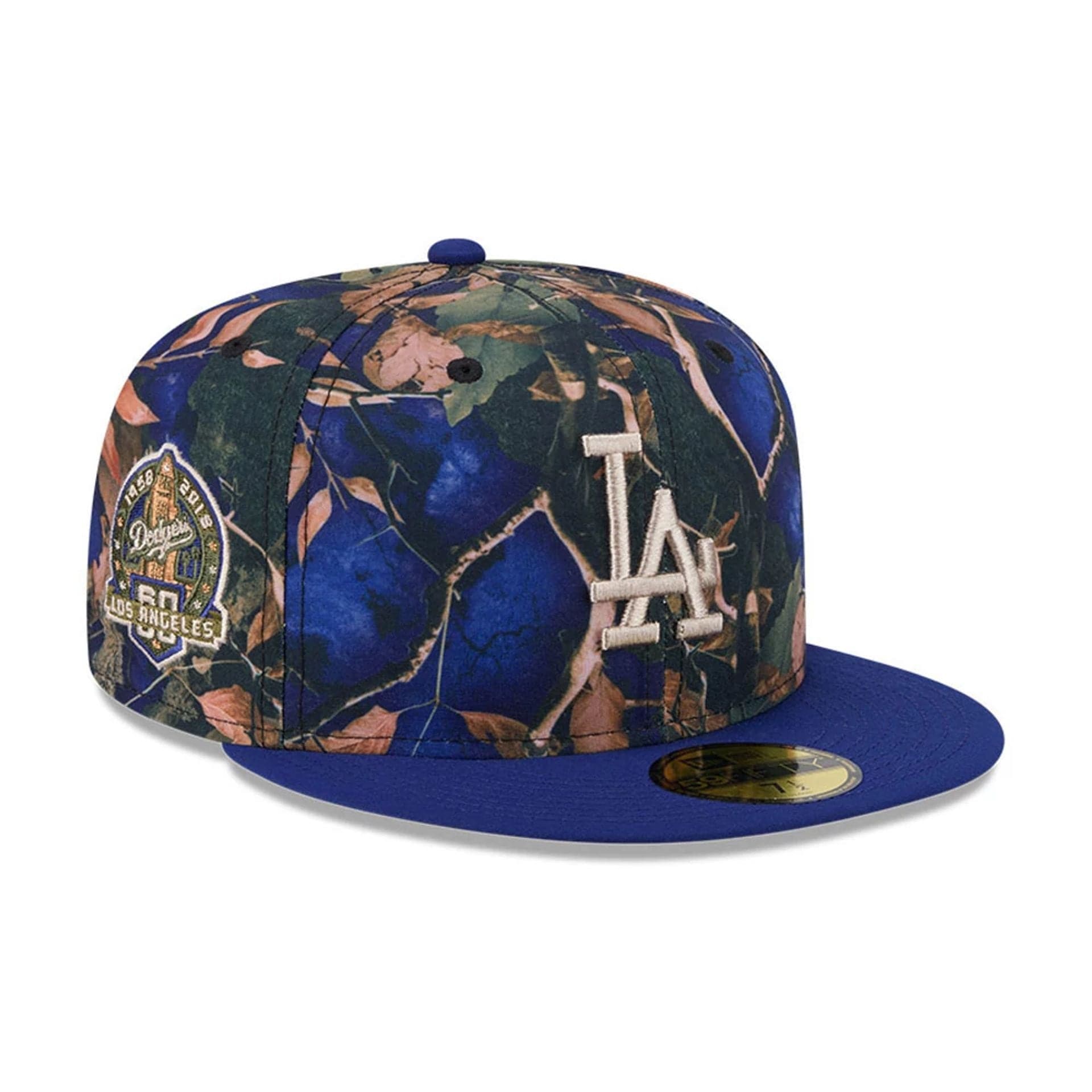 LA Dodgers MLB Leaves Dark Blue 59FIFTY Fitted Cap New Era Cap adult unisex